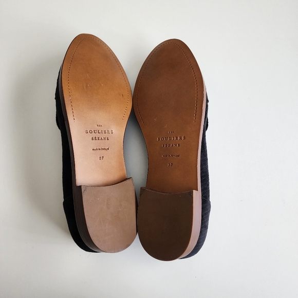 Sezane Les Souliers Augustine Black Loafers Size 37 - Picture 5 of 8
